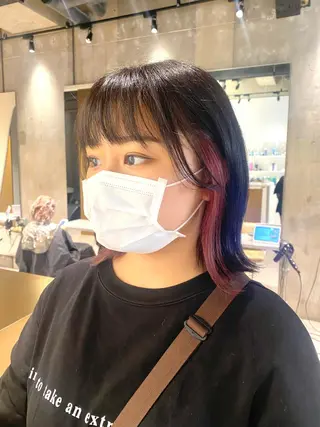 ミディアム すぎもと さき⚡️ 朝ラク・*パーマのヘアスタイル