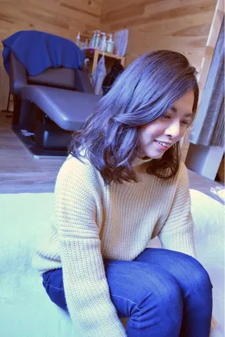 セミロング カラー パーマ ヘアアレンジ belle chambreイブカのその他イメージ