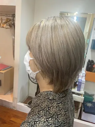 カラー メンズ 髪質改善/ストレート /透明感/西川奈穂のヘアスタイル