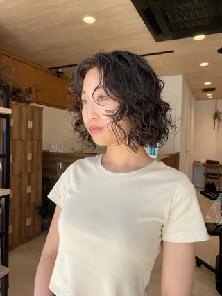 ショート パーマ パーマ指名No1 /namiのヘアスタイル