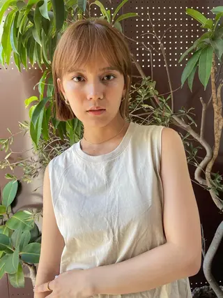 ショート カラー ボブ/レイヤー/ケア パーマ/リュウタのヘアスタイル