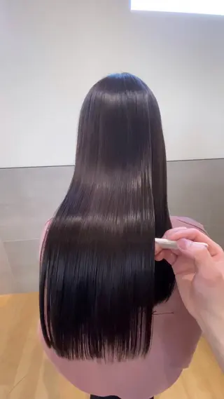 ロング 盛れる顔まわり🎀 縮毛矯正💐羽村勇樹のヘアスタイル