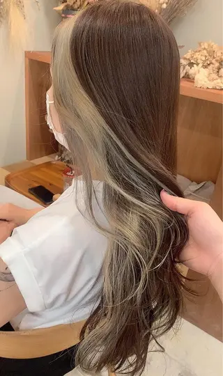 ロング カラー ヘアアレンジ 🌷花屋併設🌷 西松さらのマツエク・マツパデザイン