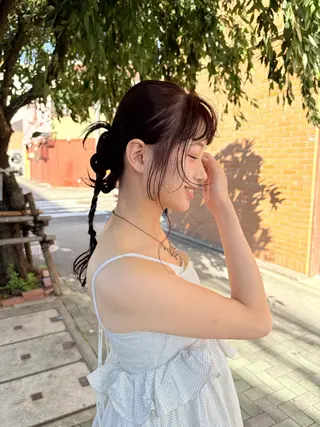 ヘアアレンジ lorensalon所属・カットモデル/ 暖色カラー モカ🎶のヘアスタイル