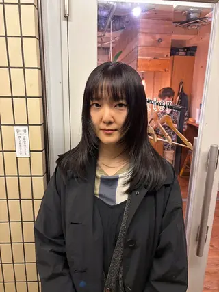 セミロング カラー kaito パーマ募集！🔵のヘアスタイル