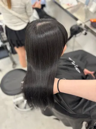 カラー 韓国風暗髪ヘア🤍 🫧MIREIのヘアスタイル