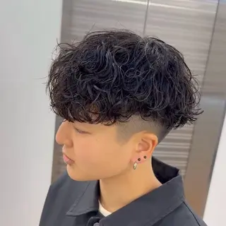 ショート パーマ メンズ become men’s hair名駅店所属・【メンズ特化美容師】 大河内 名駅のヘアスタイル