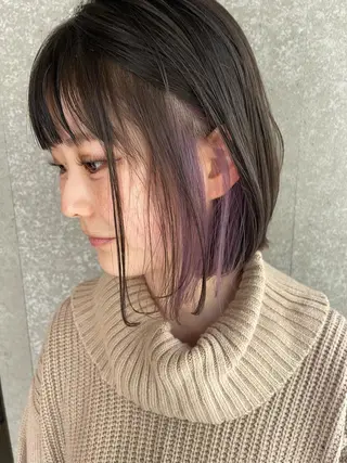 ミディアム fil横浜店長パーマ ブリーチ特化TOMOのヘアスタイル