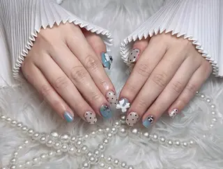 ネイル ☁️Minmin Tsuki💙🩵のネイルデザイン