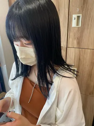 セミロング カラー ヘアアレンジ パーマ指名No1 /namiのヘアスタイル