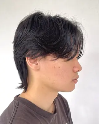 ミディアム パーマ メンズ 吉田 笙乃のヘアスタイル