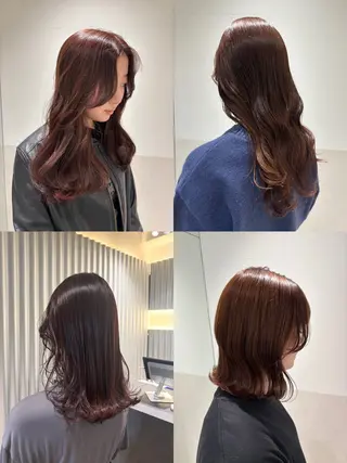 ミディアム カラー パーマ ヘアアレンジ 押切 響 のヘアスタイル