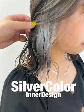 セミロング カラー ヘアアレンジ 🍒KIKUCHI KANAE🍒のヘアスタイル