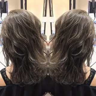 ミディアム カラー シールエクステ⭐️ オオミタクヤのヘアスタイル