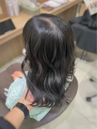 ミディアム カラー ヘアアレンジ 奥村 美郁子のヘアスタイル
