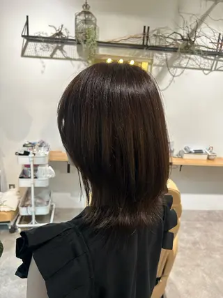 セミロング カラー 🎀咲月🎀レイヤー /暖色透明感カラーのマツエク・マツパデザイン