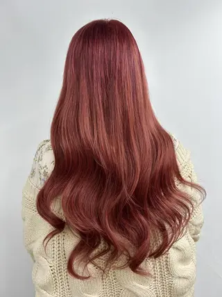 ロング カラー alpha. カラーエクステ下妻のヘアスタイル