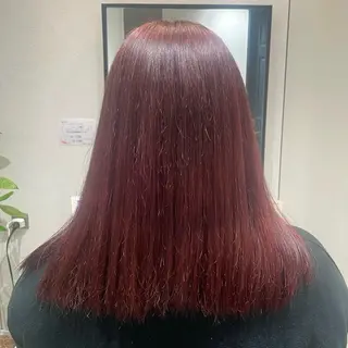 セミロング ハルカ/暖色カラー/ ブリーチカラーのヘアスタイル