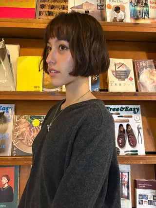 ミディアム パーマ 金尾 凜のヘアスタイル