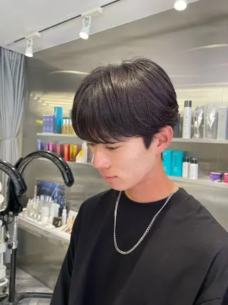 ショート パーマ メンズ カラーモデル⚡️ REONのヘアスタイル