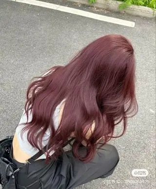 カラー ブリーチなし暖色🥀 レイヤーカットひのきのヘアスタイル