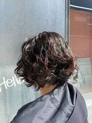 ショート パーマ タケウチ サオリのヘアスタイル