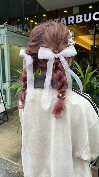 ロング カラー ヘアアレンジ そね こまちのヘアスタイル