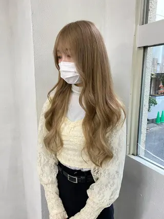 ロング カラー レイヤーウルフ エクステ磯部のヘアスタイル