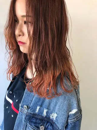 ロング カラー 森本裕/オーナー/ スパイラルパーマのヘアスタイル