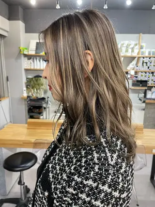 セミロング カラー Reb_keiji 👑小倉圭司のヘアスタイル