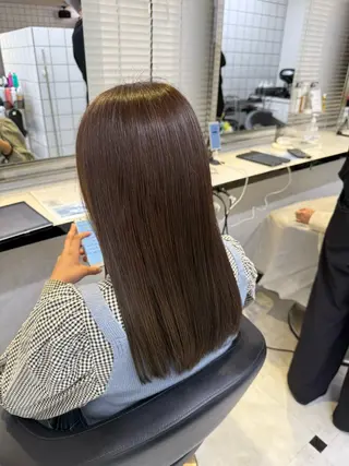 ロング カラー ヘアアレンジ 韓国風🤍グレ ージュ🤍たくみのヘアスタイル