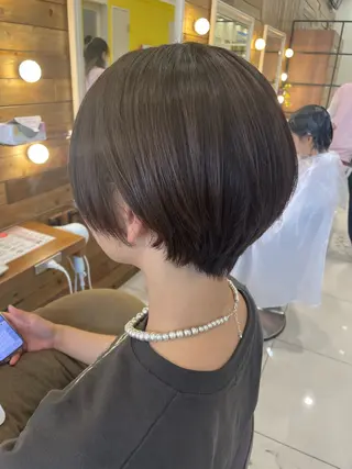 ショート ちぐさ/暖色/ ワンカラー🤍のヘアスタイル
