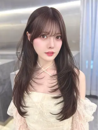 ロング カラー MAEUL luna所属・前髪顔周り/レイヤー 韓国/桔川恒のヘアスタイル