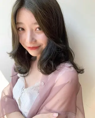 カラー RIKO👼🏻💓 韓国ガーリーのヘアスタイル
