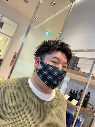 ショート パーマ k-twoたき✨艶感 カラー/美髪矯正のヘアスタイル