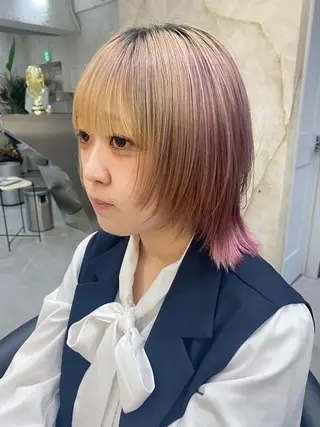 ミディアム カラー ヘアアレンジ 🇰🇷韓国ヘア/ レイヤー/まさ❣️のヘアスタイル