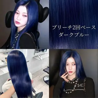 ロング ブリーチカラー🐆 うる艶美髪🎀のヘアスタイル