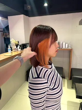 ミディアム カラー 🐺ウルフオタク🐺 ハイトーン/moeのヘアスタイル