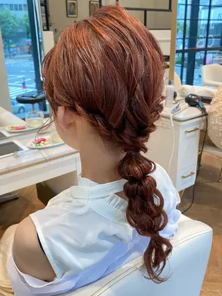 セミロング ヘアアレンジ 増井 彩乃のヘアスタイル