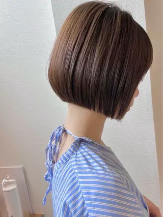 ショート Momo/ショート 切りっぱなしボブ韓国のヘアスタイル