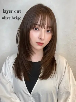 セミロング カラー COALL nex the salon所属・Riria✨ レイヤーカットのヘアスタイル