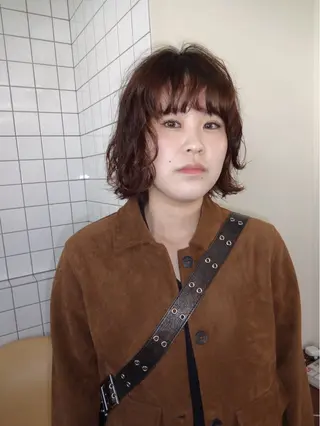 ショート パーマ ボブパーマ/パーマ ウルフパーマのヘアスタイル