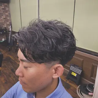 ミディアム パーマ 志厳/メンズ特化 /メンズパーマのヘアスタイル