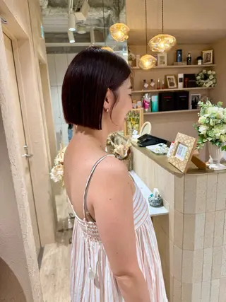 ショート カラー 韓国レイヤー/髪質 改善/縮毛🤍吉田のヘアスタイル