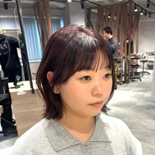 ショート カラー 久力琴音''透明感 カラー''アレンジのヘアスタイル