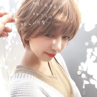 ショート ショート/ボブ/ パーマ/柏原良亮のヘアスタイル