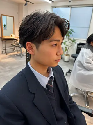 パーマ メンズ フェザーパーマ/韓国 /メンズカット保立のヘアスタイル