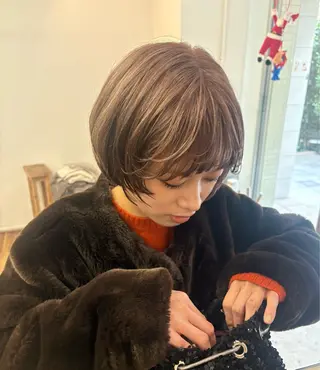 ショート カラー たにおか まなか /透明感、艶カラーのヘアスタイル