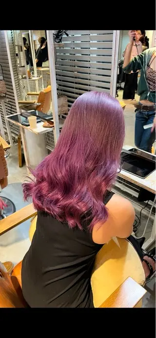 ロング 絶対綺麗な暖色カラー 🎯あります✨増渕✨のヘアスタイル