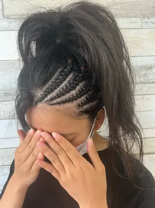 ロング B-W ⭐️REIKOのヘアスタイル